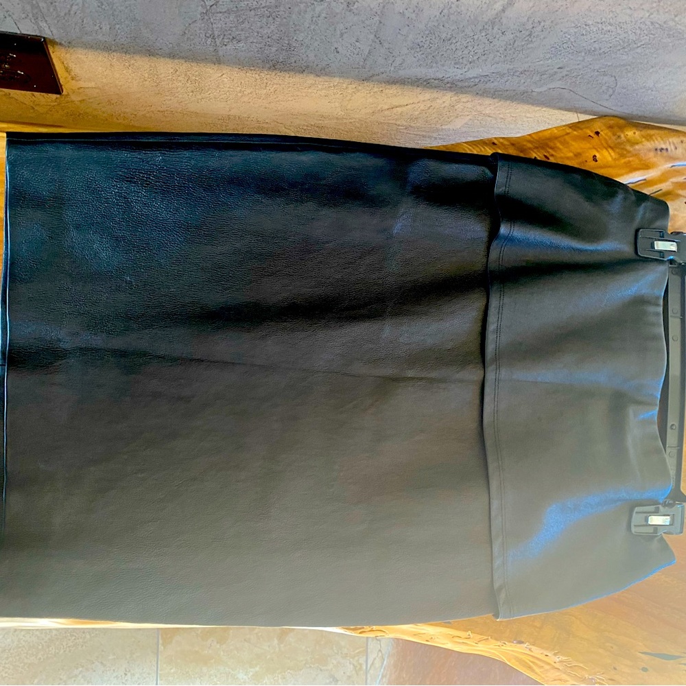 leather pencil skirt.